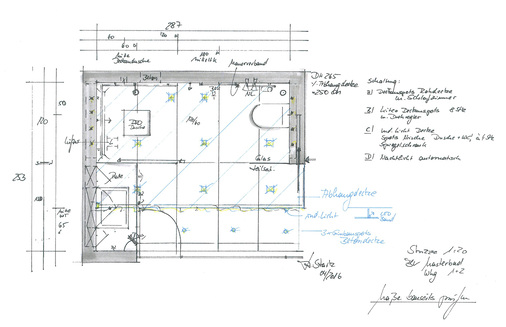 
Der Entwurf berücksichtigt bereits die Anordnung des automatischen Nachtlichts im Bad.



