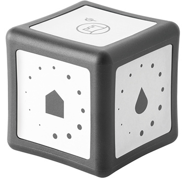 <p>
Der sogenannte Cube macht die Fern-Steuerung des im Spiegelschrank integrierten Lichtnetzwerks zum Kinderspiel.
</p>

<p>
</p> - © Burgbad


