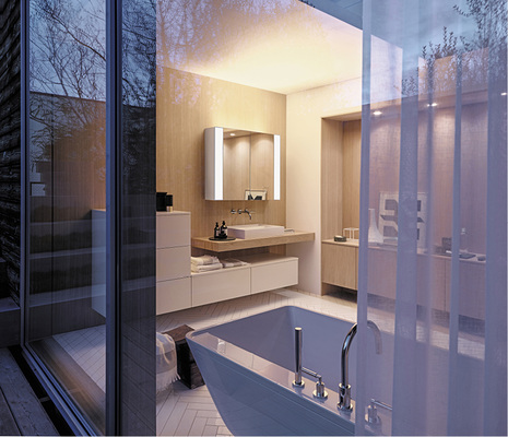 
Der RL40 Spiegelschrank verbindet Möbel und Raum durch ein ganzheitliches Beleuchtungskonzept, das Architektur, biologisches Licht und individuelle Lichtstimmungen auf ergonomische Weise verknüpft.



