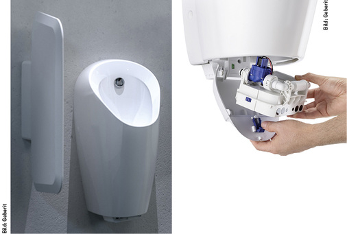 <p>
Das Urinalsystem ist auf eine optimale Ausspülleistung bei kleinen Wassermengen ausgelegt. Leicht zugängliche Komponenten ermöglichen eine Wartung ohne Entfernen der Keramik. Die Dockingstation ermöglicht einen Zugang zur Steuereinheit.
</p>