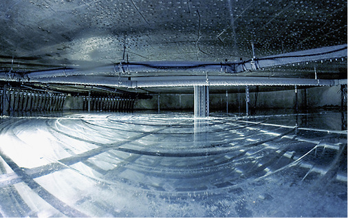 <p>
Im Eisspeicher wurden 5,7 km Rohrleitungen verlegt.
</p>

<p>
</p> - © Viessmann

