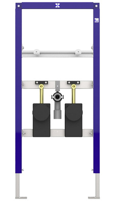 <p>
Das Waschtischelement Ineo von Sanit für Einlocharmaturen ist ausgestattet mit zwei UP-Wasserzählerstrecken, UP-Ventil inklusive T-Stück für Eckventil und Etagenverteilung.
</p>

<p>
</p> - © Sanit

