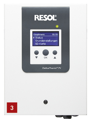 
Der Power-to-Heat-Regler „DeltaTherm PV“ erkennt überschüssigen Strom, z. B. aus PV-Anlagen, ermittelt die zur Verfügung stehende Energie und gibt diese an eine Elektroheizung weiter.



