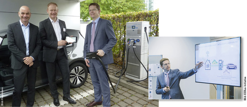 
In der EEBus-Initiative entwickeln die Automobilindustrie zusammen mit Herstellern von Heizungstechnik, Energiemanagern und anderen energierelevanten Anwendungen den Kommunikationsstandard, mit dem sich all diese Geräte über die effiziente Nutzung der Energie im vernetzten Haus und im Smart Grid austauschen können (v. l.): Peter Kellendonk, 1. Vorsitzender der EEBus-Initiative, Martin Rossmann, Global Head of Systems and Advanced Technology, und Dr. Gunnar Bärwaldt, Konzernkoordinator Ladetechnik im Volkswagen-Konzern.
