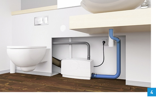 <p>
</p>
<p>
Eine Kleinhebeanlage befördert das fäkalienhaltige Abwasser über eine kleine Druckleitung über die Rückstauebene.
</p> - © Pentair Jung Pumpen
 
Eine Kleinhebeanlage befördert das fäkalienhaltige Abwasser über eine kleine Druckleitung über die Rückstauebene.