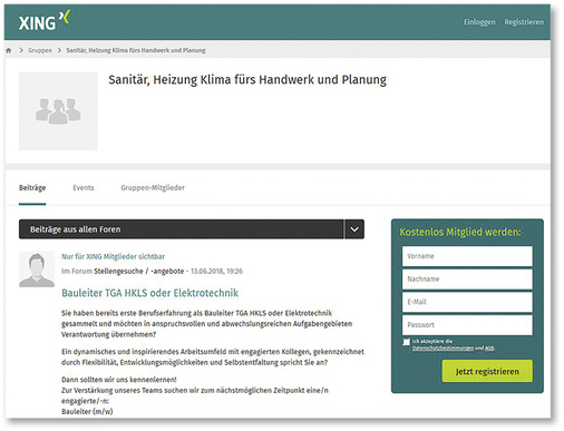 
Auf Xing wollen aktiv und latent suchende Bewerber angesprochen werden. 



