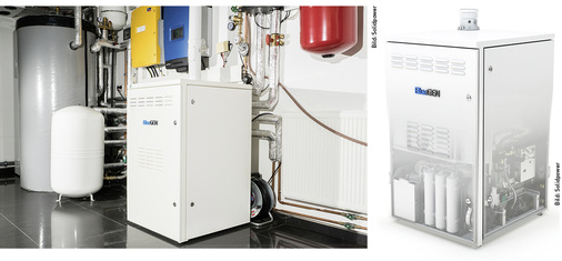 
Für den Einsatz des Brennstoffzellen-Heizgeräts Bluegen werden Anschlüsse für Gas, Wasser, Strom und Internet vorausgesetzt. Für die maximale Wirtschaftlichkeit sollte laut Solidpower eine Grundlast von > 1,5 kW
el
 gegeben sein. Erzeugte elektrische Energie im Jahr: 13 000 kWhel (bei max. elektr. Wirkungsgrad, nominal 60 % bei 1,5 kW
el
).
