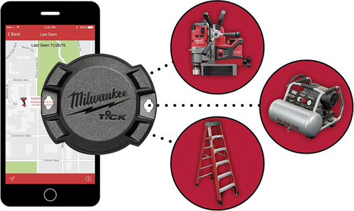 <p>
Im Zusammenspiel mit dem Code, Transponder oder Tag, einer App und dem Internet lassen sich Arbeitsmittel einfacher verwalten und lokalisieren.
</p>

<p>
</p> - © Milwaukee Electric Tool


