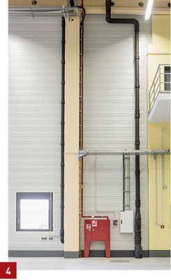 



Der Einsatz von Unterdruck-Dachentwässerungssystemen verringert die Anzahl der Fallleitungen, was die Raumausnutzung optimiert.
