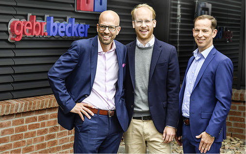 
Prominenter Besuch in der Mitte (v. l.): Nils Becker, Maximilian Viessmann und Mark Becker.



