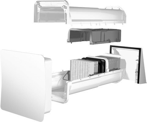 
Durch seinen Teleskopschacht lässt sich der Pendellüfter TDL 40 WRG in Wandstärken von bis zu 80 cm einbauen.



