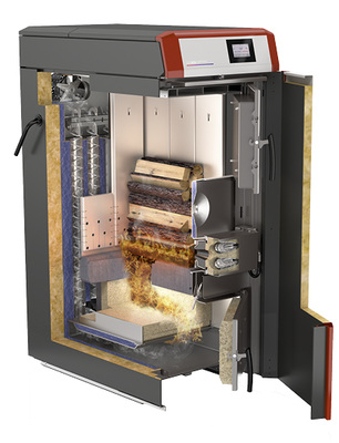 



Der Scheitholzvergaserkessel LogWin Premium Touch reduziert durch die automatische Zündung den Aufwand für den Betreiber.
