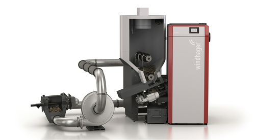 
Der Hackgutvergaser PuroWin lässt sich mit einer serienreifen Saugförderung zum Brennstofftransport ausstatten.



