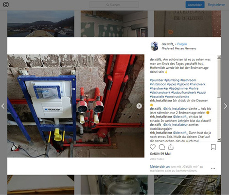 <p>
Gerade junge Instagram-Nutzer – und damit die potenziellen Handwerker von morgen – verwenden diese Mechanik zielsicher.
</p>

<p>
</p> - © Screenshot: SBZ

