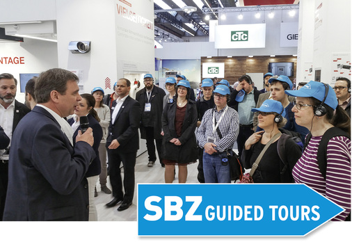 <p>
</p>
<p>
Teilnehmer der Guided Tours erfahren mehr beim ISH-Besuch.
</p> - © SBZ
 
Teilnehmer der Guided Tours erfahren mehr beim ISH-Besuch.