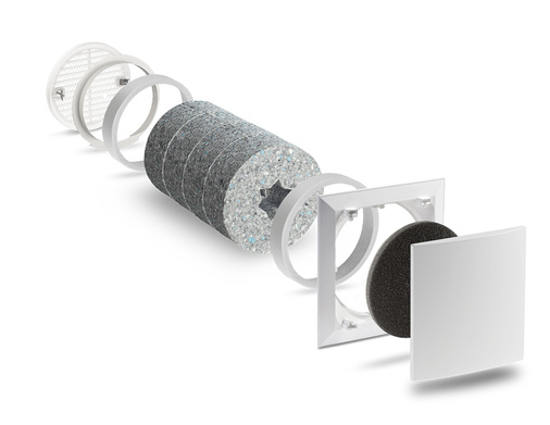 
Der Außenwand-Luftdurchlass ALD-S von Lunos dient als passive Nachströmung für Wohn- und Schlafräume und erreicht eine Normschallpegeldifferenz von bis zu 70 dB.



