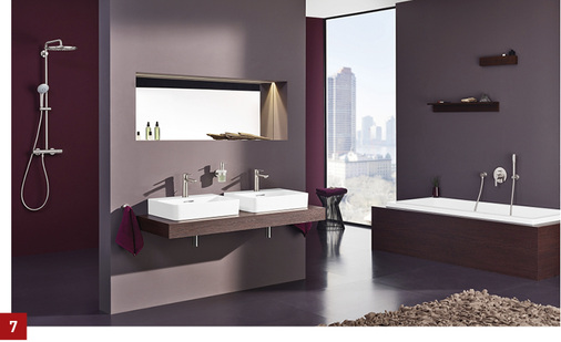 <p>
</p>

<p>
Ton-in-Ton-Farbkonzepte verleihen einem Badezimmer auch bei einer mutigen Farbwahl eine ruhige Ausstrahlung. Eine Farbe übernimmt hierbei die Vorherrschaft in der Gestaltung.
</p> - © Foto: Grohe


