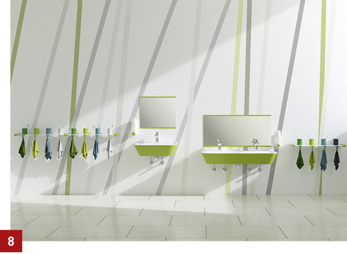<p>
</p>

<p>
Zwei Entwicklungen begünstigen den Trend zu einem mit Grün gestalteten Badezimmer: die Sehnsucht nach einer natürlichen Umgebung, in der die Natur als ursprüngliches Zuhause des Menschen anklingt, und außerdem gilt Grün als Trendfarbe.
</p> - © Foto: Hewi


