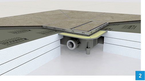 <p>
</p>

<p>
Hier ist das Plancofix in eine Polystyrol-Hartschaumplatte mit eingearbeitetem Gefälle integriert. 
</p> - © Lux-Elements

