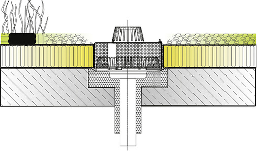 <p>
</p>

<p>
Dachabläufe innerhalb von Vegetationsflächen sind zum Schutz vor Verunreinigungen grundsätzlich durch einen Kontrollschacht zu schützen.
</p> - © Saint-Gobain HES

