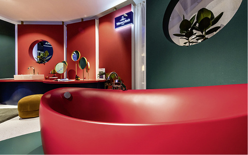 
Viel Farbe: Villeroy & Boch zeigte bunte Studien zur Badgestaltung.



