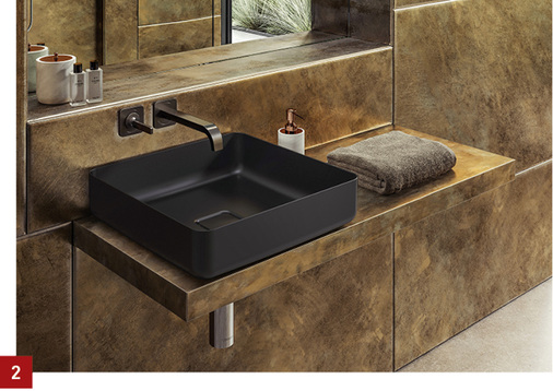 



2 Coordinated Colours Collection: Zusätzlich zu den gängigen Sanitärfarben werden jetzt acht exklusive matte Farben angeboten.
