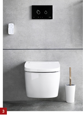 <p>
3 Das Dusch-WC V-Care 1.1 hat ein Upgrade sowohl für die Basic- als auch für die Comfort-Variante erhalten.
</p>

<p>
</p> - © Vitra


