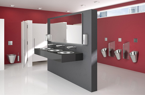 
Die automatische Hygienespülung elektronischer Waschtisch-, WC- und Urinalarmaturen verhindert gefährliche Wasserstagnation in den Leitungen.



