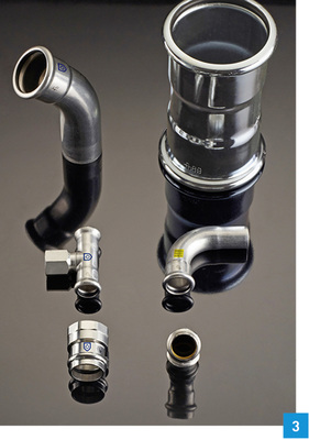 
Pressfittings mit M-Kontur von Frabo.




