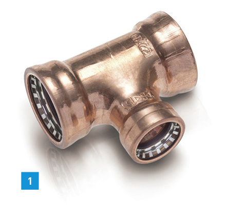 



1 Der Pressfitting B Sonic von IBP soll bis zu 20 Mal wiederverwendet werden können.
