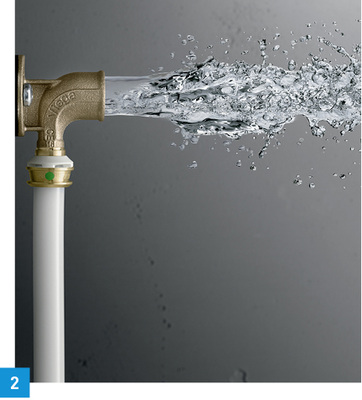 
2 Die neue Raxofix-Nennweite DN 10 ist an der weißen Farbe des Rohrmantels erkennbar.



