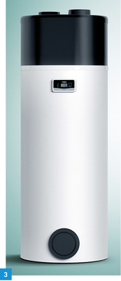 
3 Die Warmwasser-Wärmepumpe Arostor arbeitet mit R290 und erreicht Temperaturen von über 60 °C.



