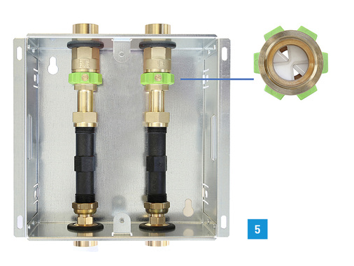 
Wasserzähler-Messstation mit Keramikscheibenventil von Kamo.



