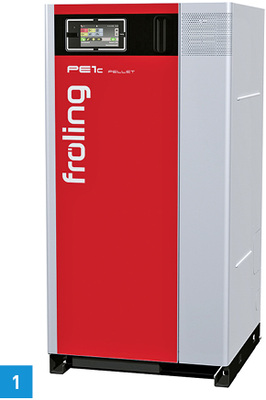 
1 Der Pelletkessel PE1c Pellet kombiniert erstmals Brennwerttechnik und Partikelabscheider in einem Gerät.



