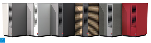 
3 Die Außeneinheit der L/W-Wärmepumpenserie System M gibt es in einer großen Farb- und Materialauswahl.



