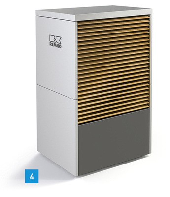 
4 Die L/W-Wärmepumpe LWM vereint alle Komponenten in einer schalloptimierten Einheit.



