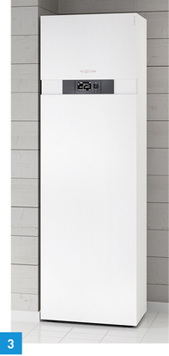 
3 Die S/W-Wärmepumpen-Kompaktgeräte Vitocal 333-G und 222-G bieten einen hohen Warmwasserkomfort.



