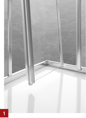 
1 Die Liga-Gleittür ist in einer Serienhöhe von 2 m und in den Ausführungen zwei- und dreiteilige Gleittür und zwei- und dreiteiliger Gleittüren-Eckeinstieg erhältlich.



