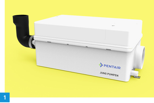 
1 Die Kleinhebeanlage Hebefix Mini von Pentair Jung Pumpen passt in jeden Unterschrank.



