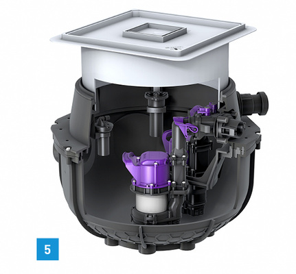 
5 Die Kessel-Hebeanlage Aqualift S Compact: Jetzt auch mit resistenter Pumpe gegen Kondensat.



