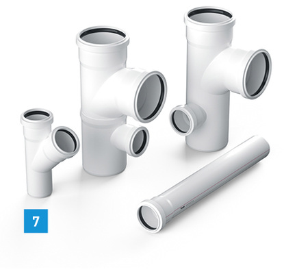 
7 Rehau hat das schalldämmende Hausabflusssystem Raupiano Plus um die neue Abmessung DN 32 erweitert.



