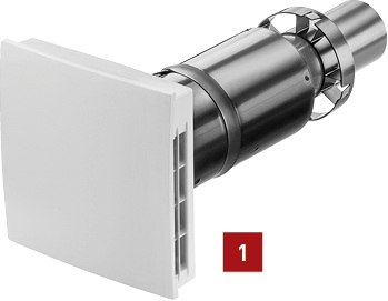 
1 Die dezentralen Geräte LD 30 zur bilanzierten Lüftung verfügen über zwei Motoren und Luftkanäle.



