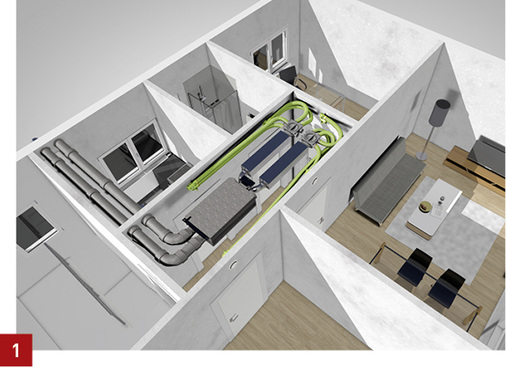 
1 Das kompakte Lüftungsgerät Logavent HRV156 wurde für den Einsatz in Mehrfamilienhäusern konzipiert.



