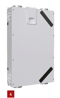 
4 Das Lüftungsgerät X-Well F130 kann einfach in Vorwandinstallationen oder abgehängten Decken installiert werden.



