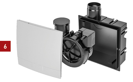 
6 Der Einrohrlüfter X-Well A21 arbeitet durch einen EC-Motor sehr effizient und leise.



