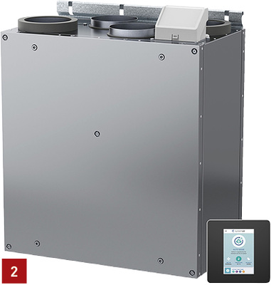 
2 Das steckerfertige Lüftungsgerät Save VTR 100/B wurde für den Geschosswohnungsbau entwickelt.



