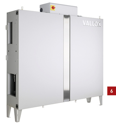 
6 Das Lüftungsgerät Vario 650 CC verfügt über ein nur knapp 30 cm tiefes Gehäuse.



