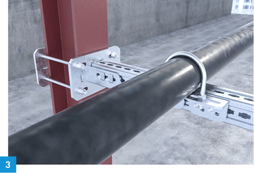 <p>
3 Das FMS-Schienensystem von Fischer erlaubt die Montage von schweren Rohrleitungsinstallationen.
</p>

<p>
</p> - © Fischer

