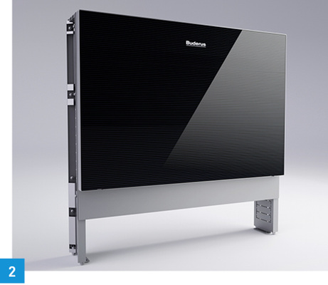 



2 Der Logafloor Verteilerschrank im Titanium Design verfügt über eine ansprechende Glasfront.
