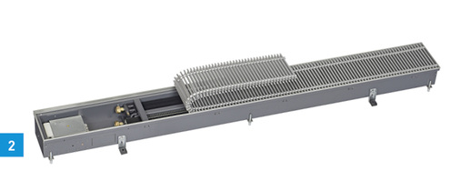 
2 Der Unterflurkonvektor Katherm QK 190 bietet eine höhere Leistung bei geringeren Abmessungen.



